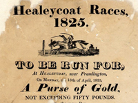Poster Advertising Healeycoat Races (Longframlington) April 1825